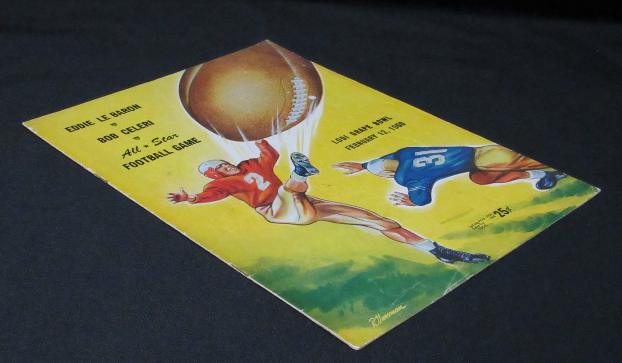 1950 Le Baron vs. Celeri All-Stars Lodi Grape Bowl Football Game Program 198168