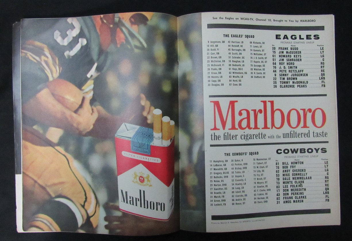 1962 Eagles vs. Cowboys NFL Football Game Program at Franklin Field 198169