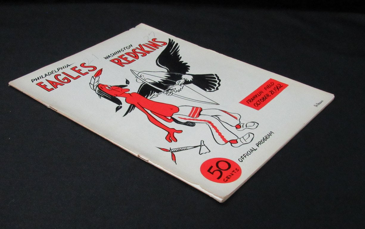 1962 Eagles vs. Redskins NFL Football Game Program at Franklin Field 198170