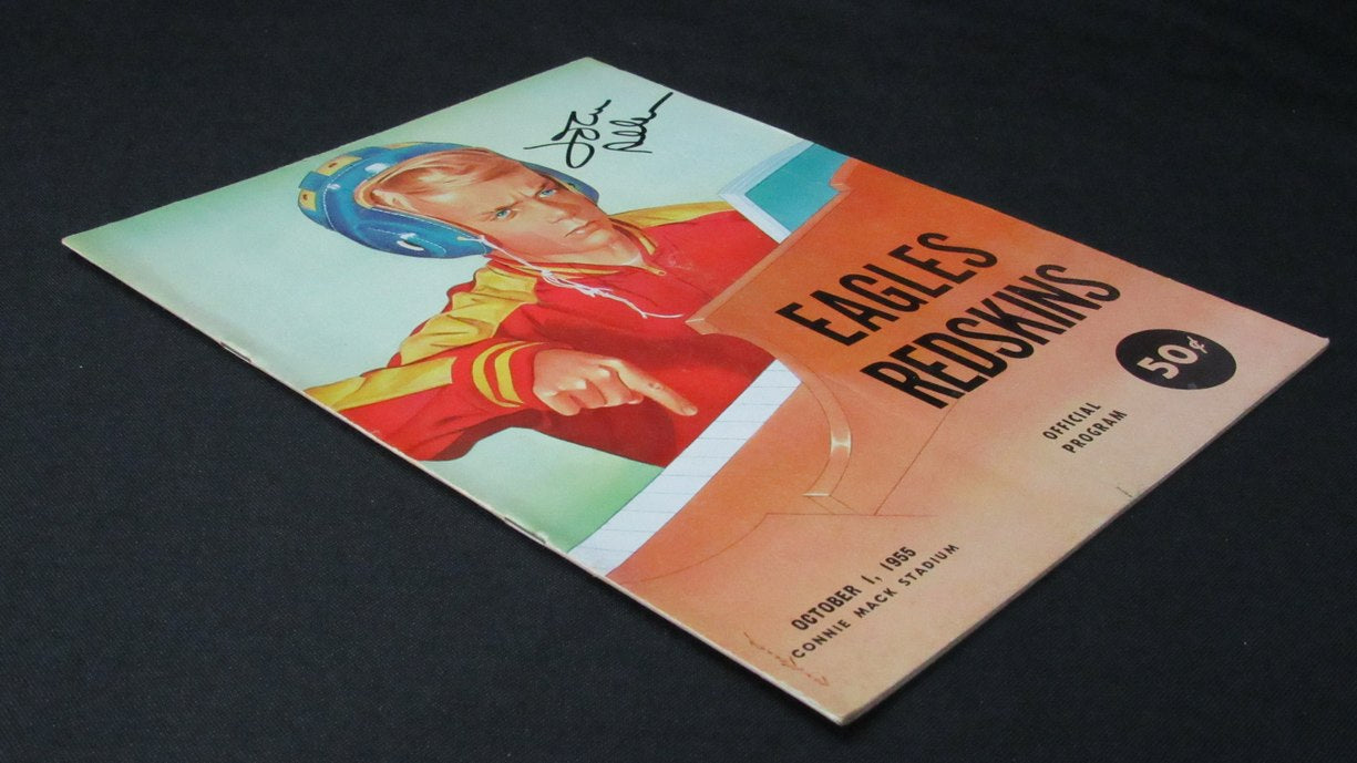 1955 Eagles vs. Redskins NFL Football Game Program at Connie Mack Stadium 198172