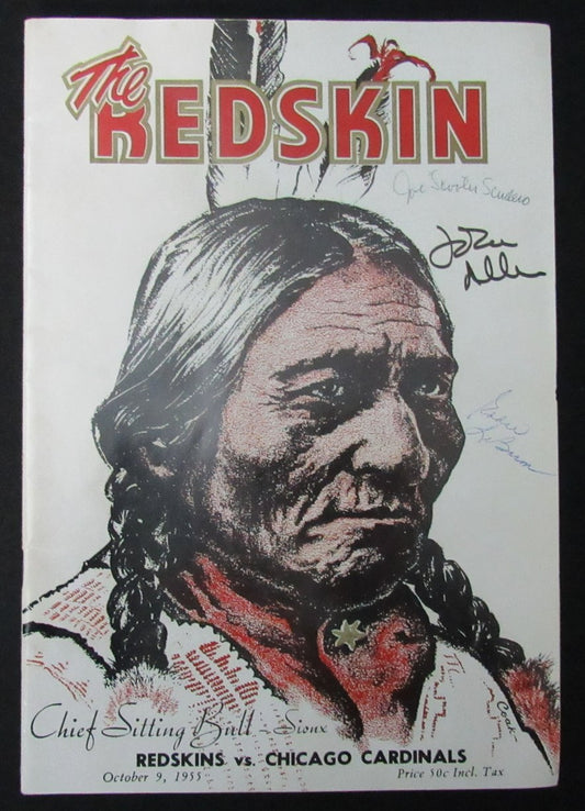 1955 Cardinals vs. Redskins NFL Football Game Program Signed by (3) 198173