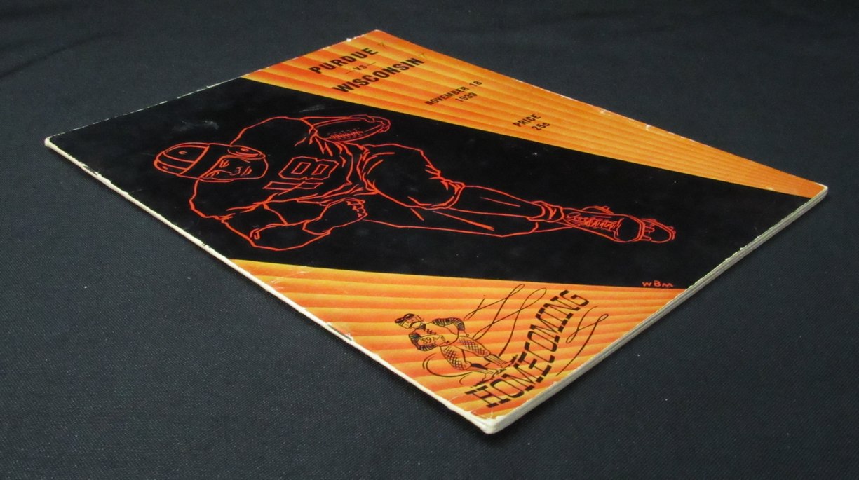 1939 Purdue vs. Wisconsin College Football Game Program 198176