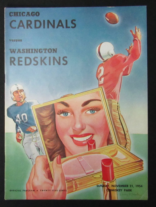 1954 Cardinals vs. Redskins NFL Football Game Program at Comiskey Park 198179