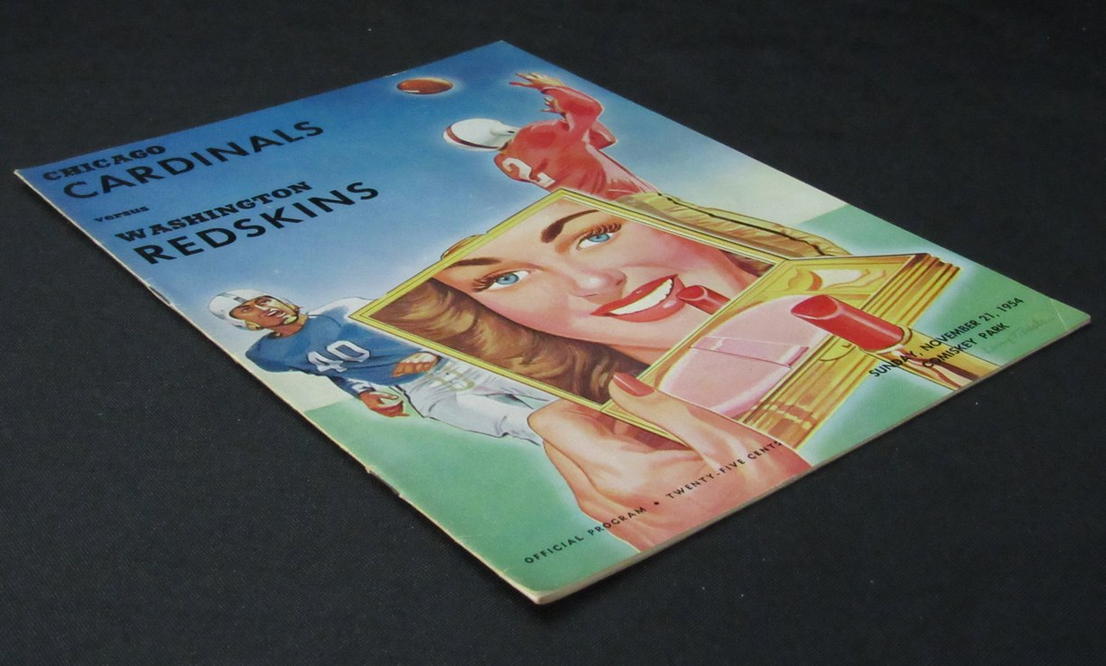 1954 Cardinals vs. Redskins NFL Football Game Program at Comiskey Park 198179