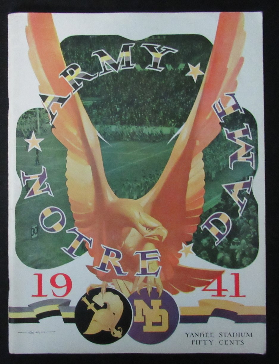 1941 Army vs. Notre Dame College Football Game Program at Yankee Stadium 198183