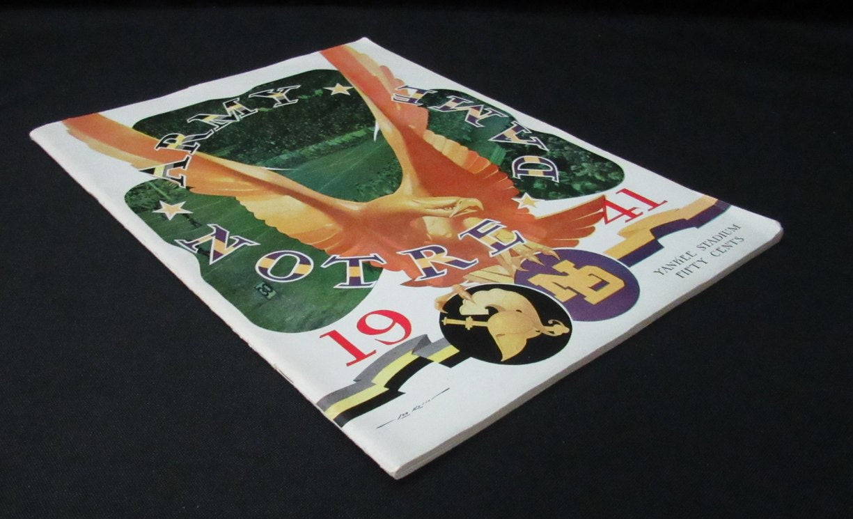 1941 Army vs. Notre Dame College Football Game Program at Yankee Stadium 198183