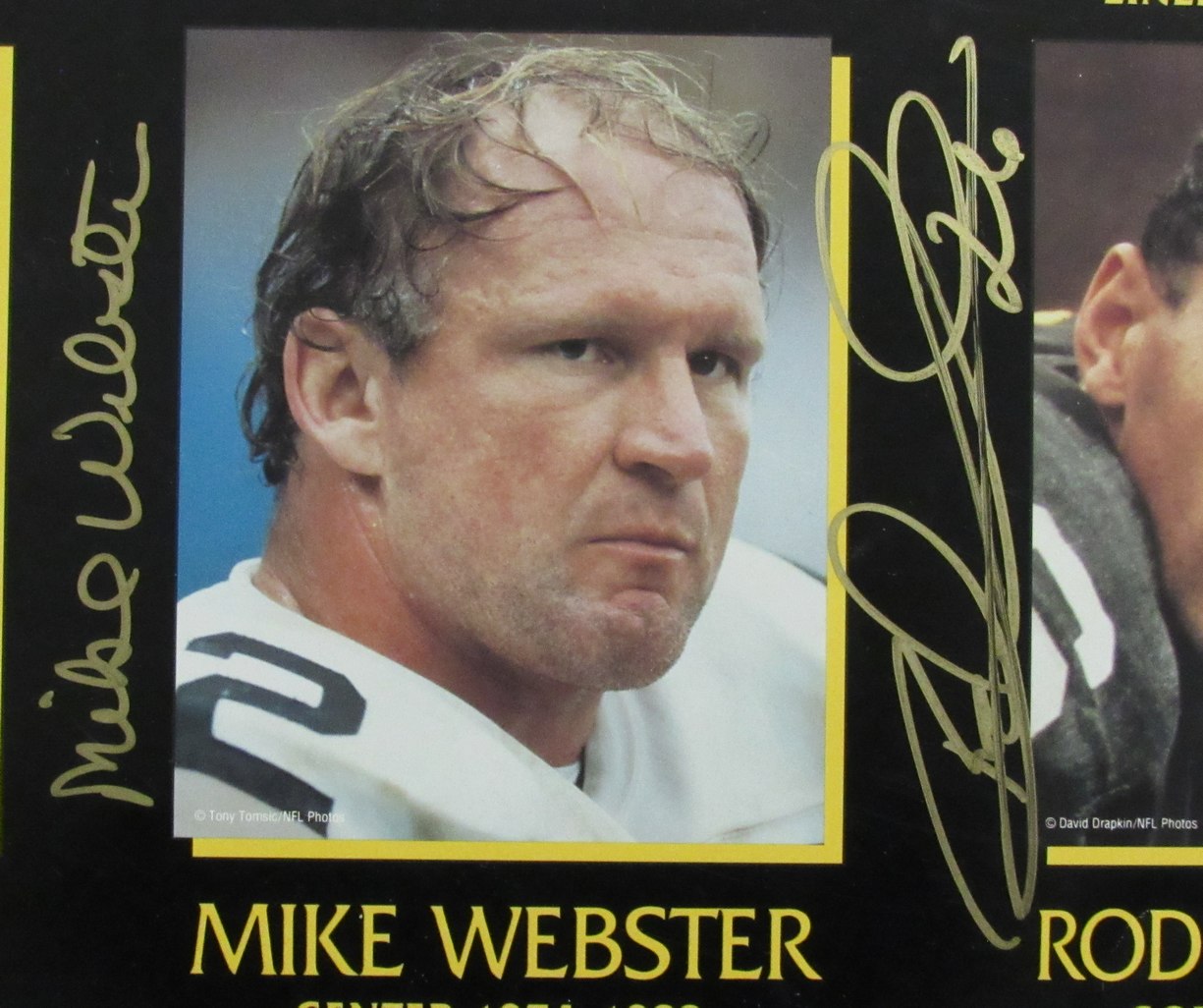 Joe Green/Mike Webster/Rod Woodson Signed/Auto 18x24 Poster Steelers 198230