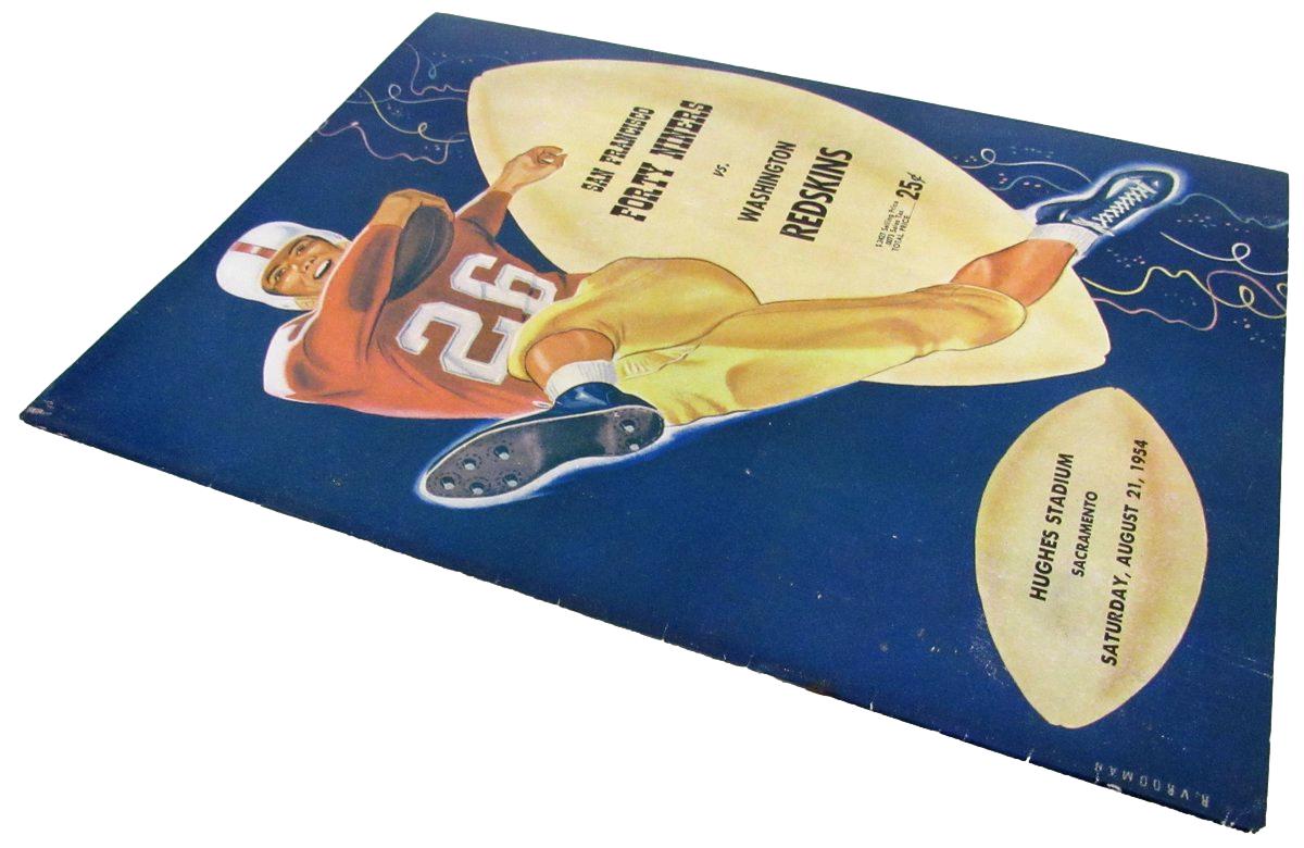 1954 San Francisco 49ers vs. Washington Redskins NFL Football Game Program 19864