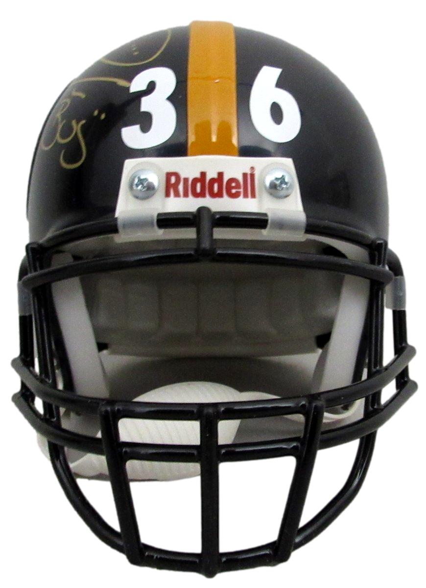 Jerome Bettis HOF Signed/Inscr Black Mini Football Helmet Steelers JSA 198650