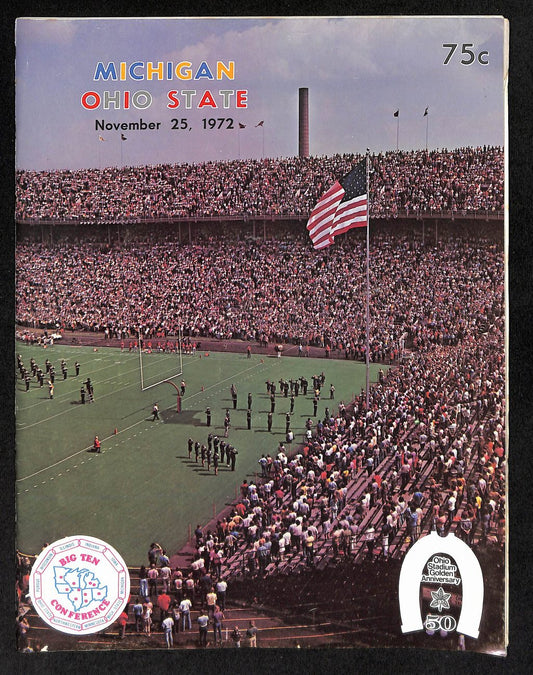 1972 Michigan vs. Ohio State College Football Game Program 198185