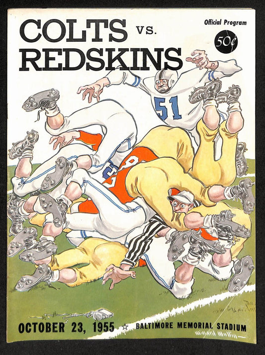 1955 Baltimore Colts vs Washington Redskins Official NFL Program 198196
