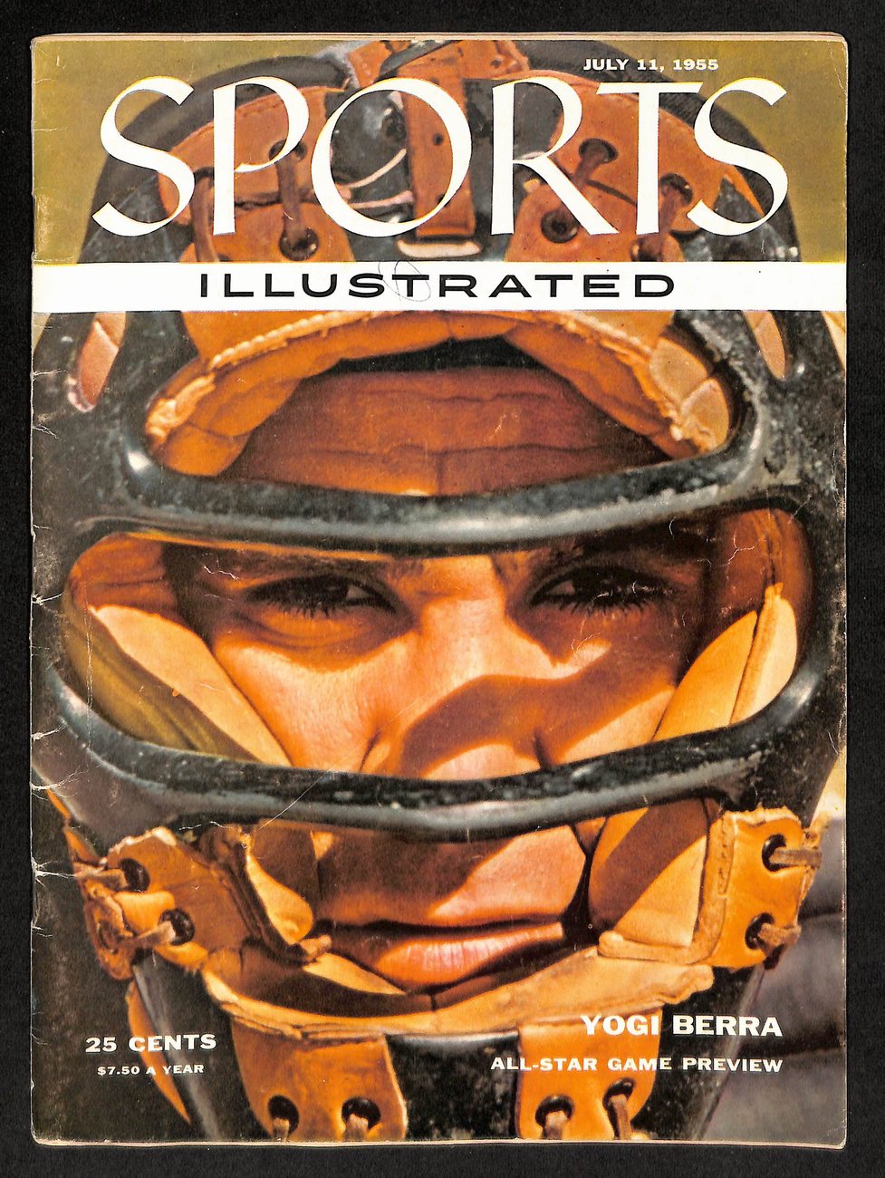 1955 Yogi Berra HOF NY Yankees Sports Illustrated NO LABEL Newsstand 198215