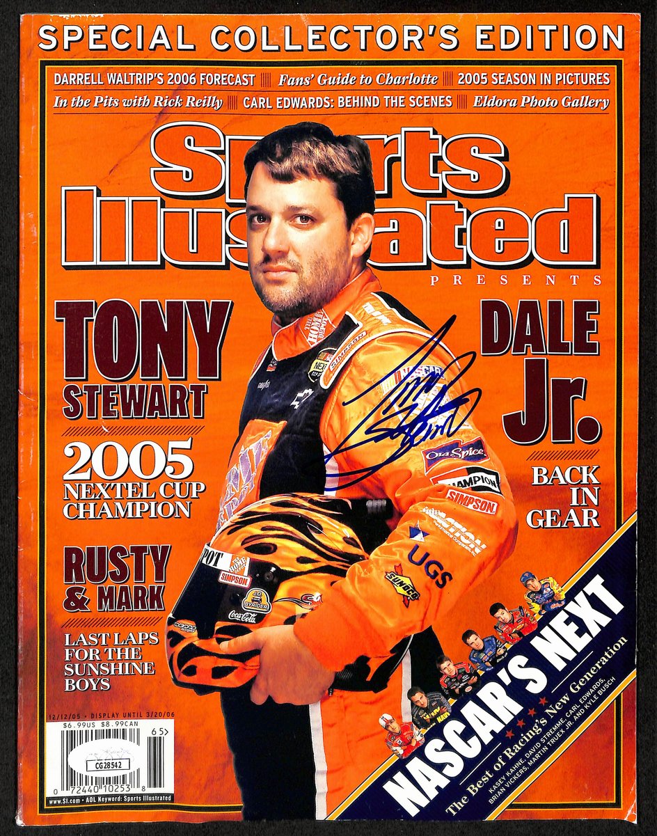 Tony Steward Signed 2006 Sports Illustrated Collectors Edit. NO LABEL JSA 197862