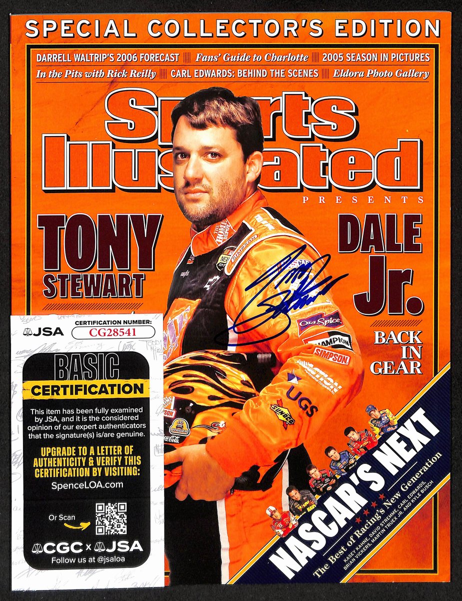 Tony Steward Signed 2006 Sports Illustrated Collectors Edit. NO LABEL JSA 197863