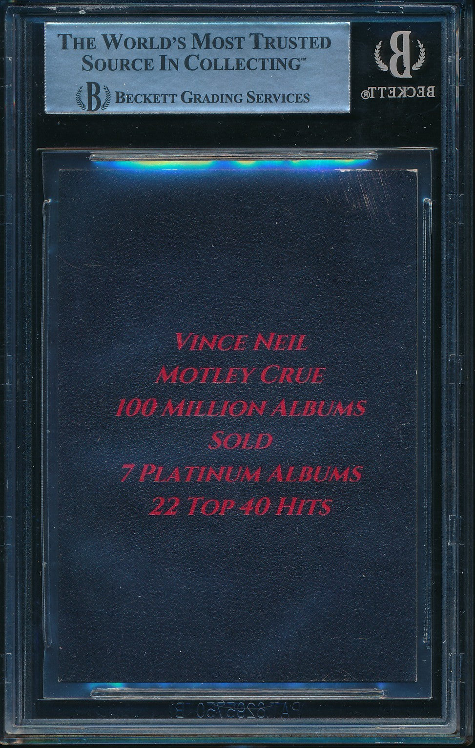 Vince Neil Motley Crew Signed/Autographed Promo Card BAS/Beckett 198654