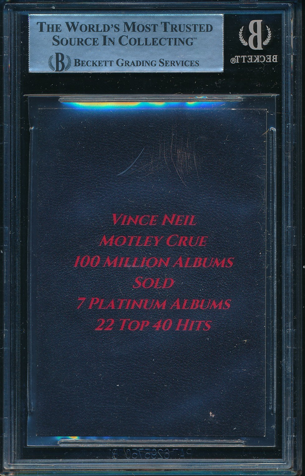 Vince Neil Motley Crew Signed/Autographed Promo Card BAS/Beckett 198655