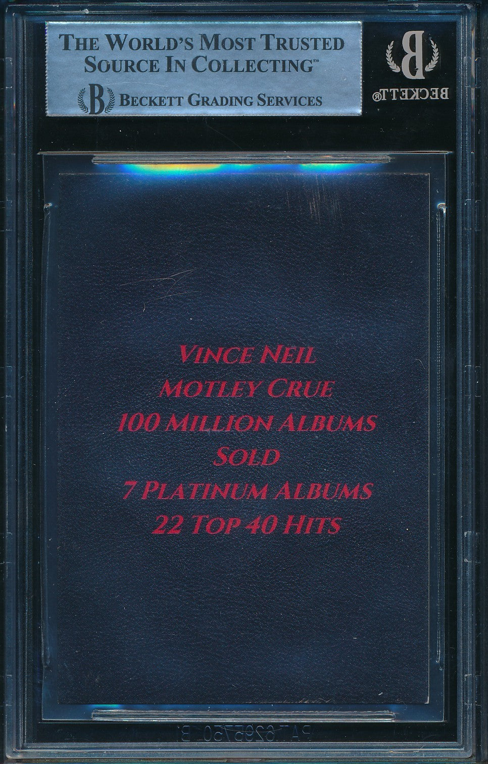 Vince Neil Motley Crew Signed/Autographed Promo Card BAS/Beckett 198657
