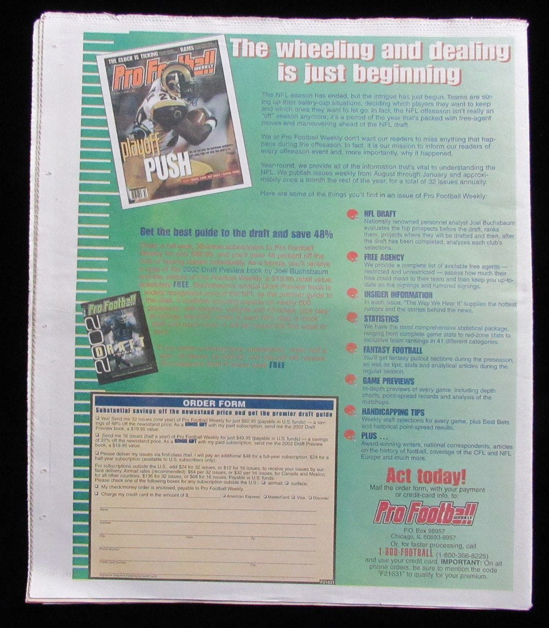 February 18, 2004 Pro Football Weekly Newspaper New England Patriots 198233