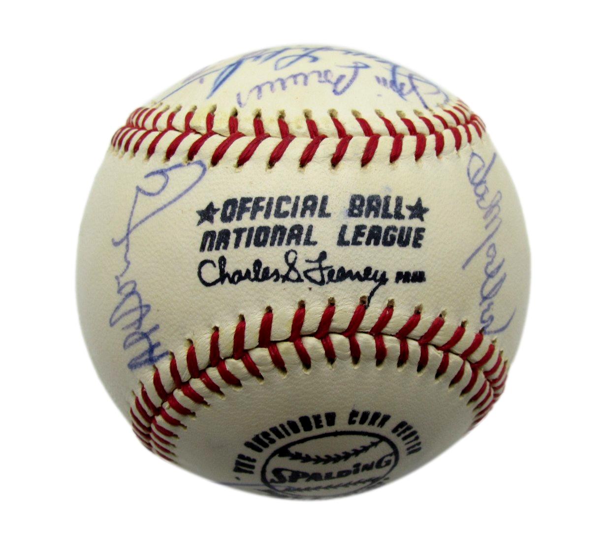 1971 Dodgers Team Signed by 16 ONL Baseball Garvey Wills Osteen Mota 198257