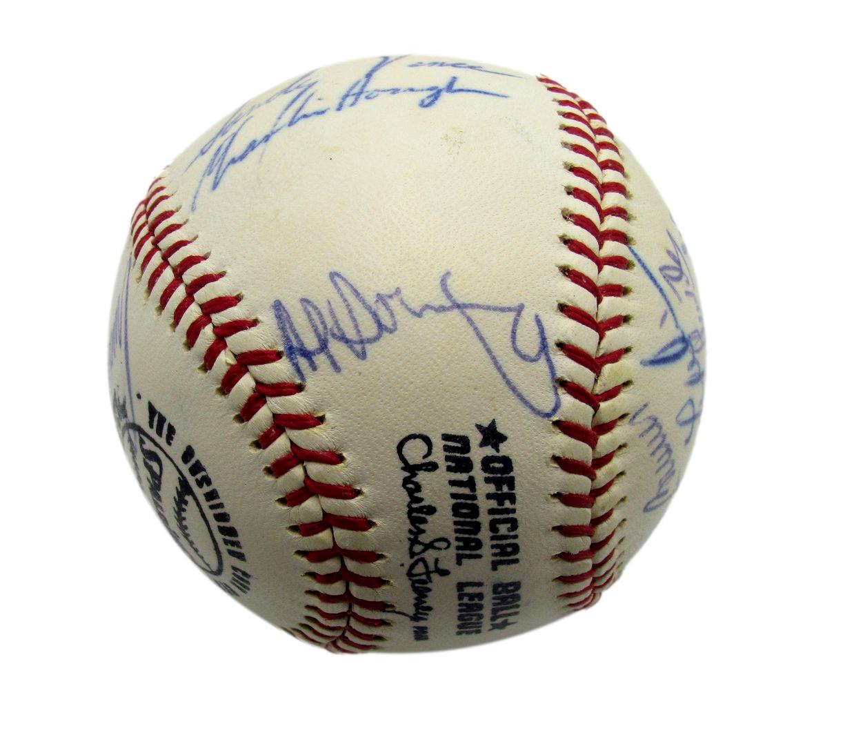 1971 Dodgers Team Signed by 16 ONL Baseball Garvey Wills Osteen Mota 198257