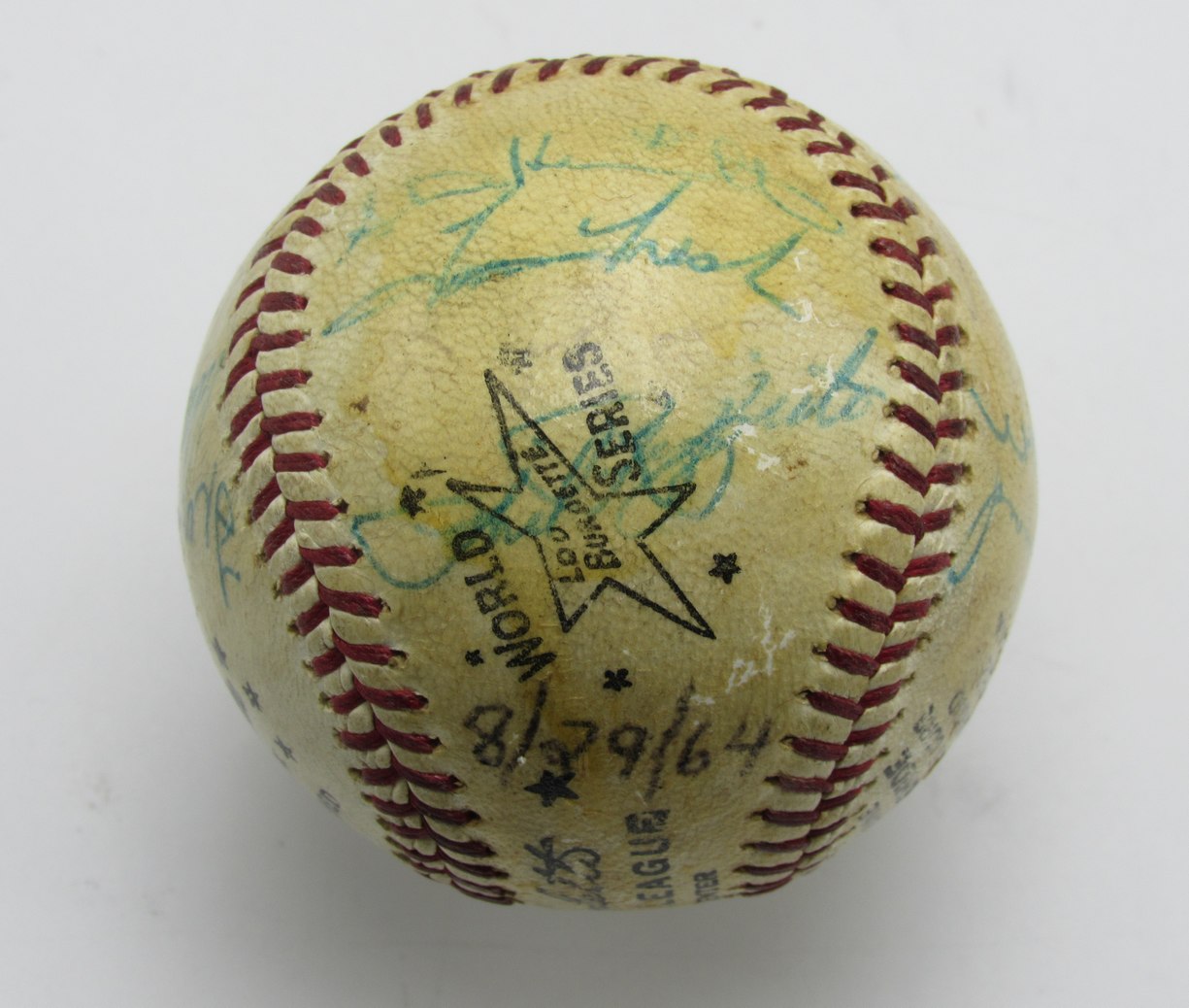 1964 Yankees Team Signed by 15 Official League Baseball Berra Rizzuto 196289