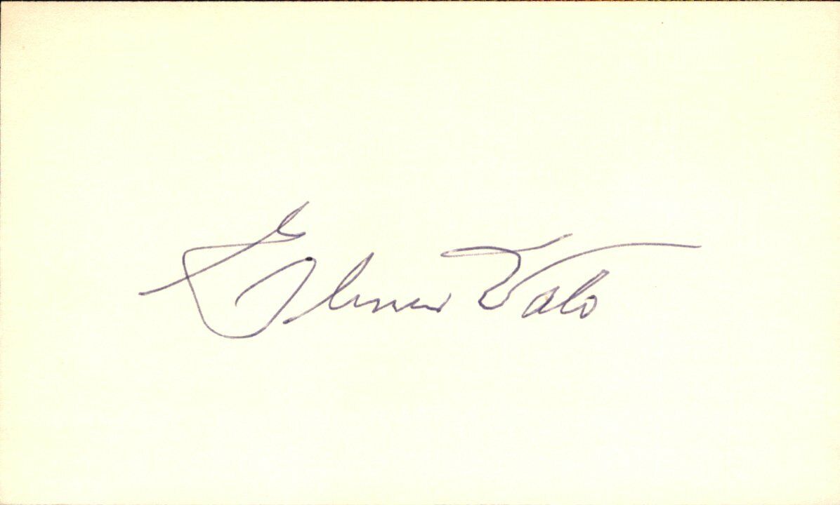 Elmer Valo Athletics d.1998 Signed/Autographed 3x5 Index Card 162505