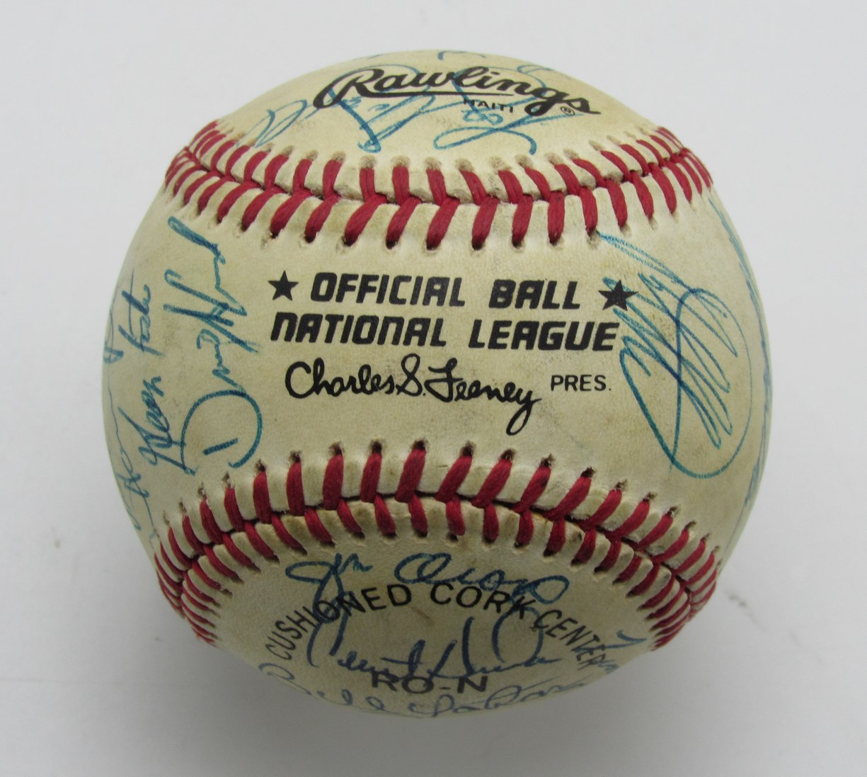 1985 New York Mets Team Signed by (27) ONL Baseball Carter Foster 196290
