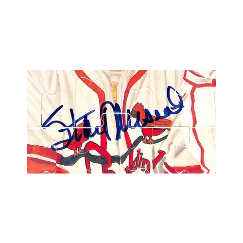 Stan Musial HOF Signed/Autographed 8x11 1988 Leaf Perez-Steel Photo Puzzle 198394