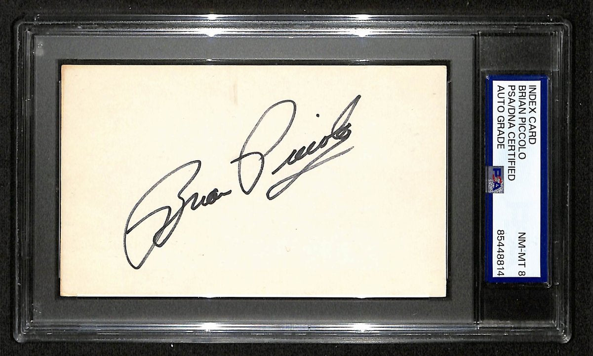 Brian Piccolo Chicago Bears Signed/Auto 3x5 Index Card PSA/DNA MINT-9 198700