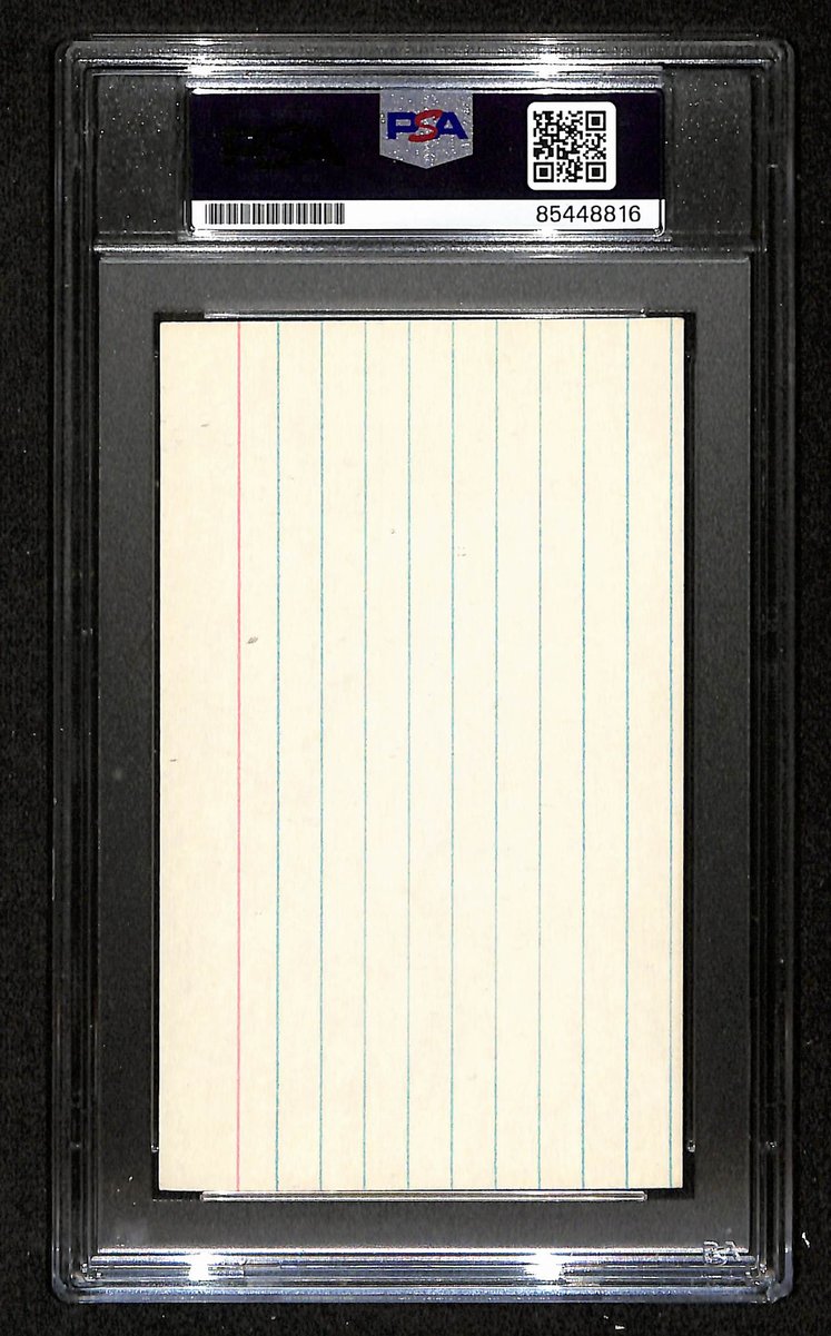 Chuck Hughes Detroit Lions Signed/Auto 3x5 Index Card PSA/DNA MINT-9 198701