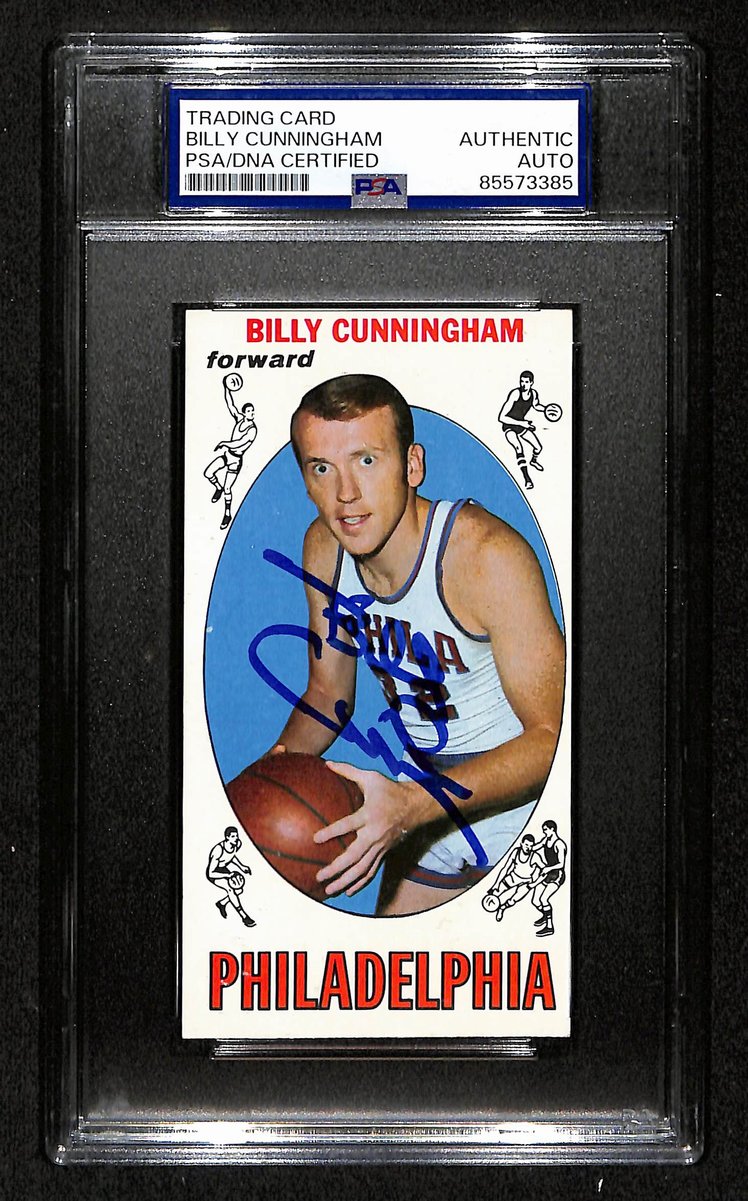 Billy Cunningham HOF Signed/Auto 1969-70 TOPPS RC Card #40 PSA/DNA 198705
