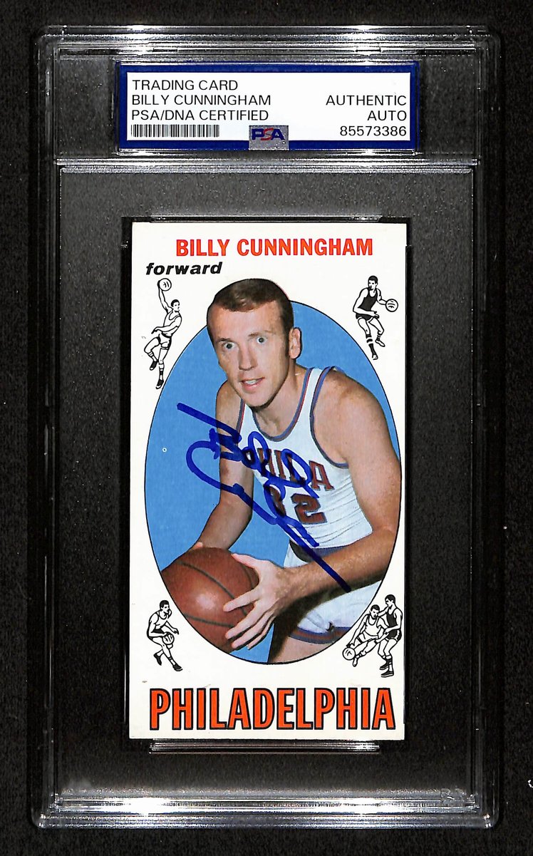 Billy Cunningham HOF Signed/Auto 1969-70 TOPPS RC Card #40 PSA/DNA 198713
