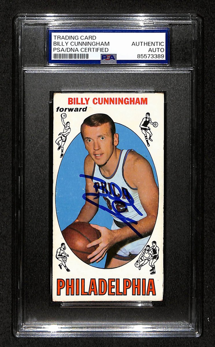 Billy Cunningham HOF Signed/Auto 1969-70 TOPPS RC Card #40 PSA/DNA 198714
