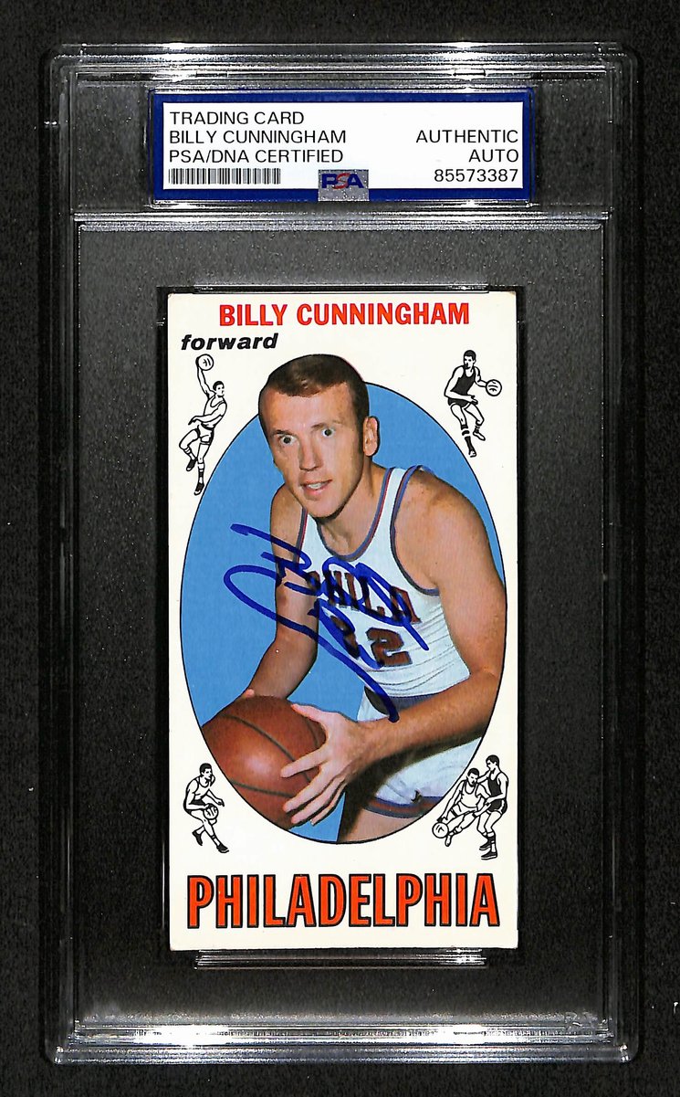 Billy Cunningham HOF Signed/Auto 1969-70 TOPPS RC Card #40 PSA/DNA 198716