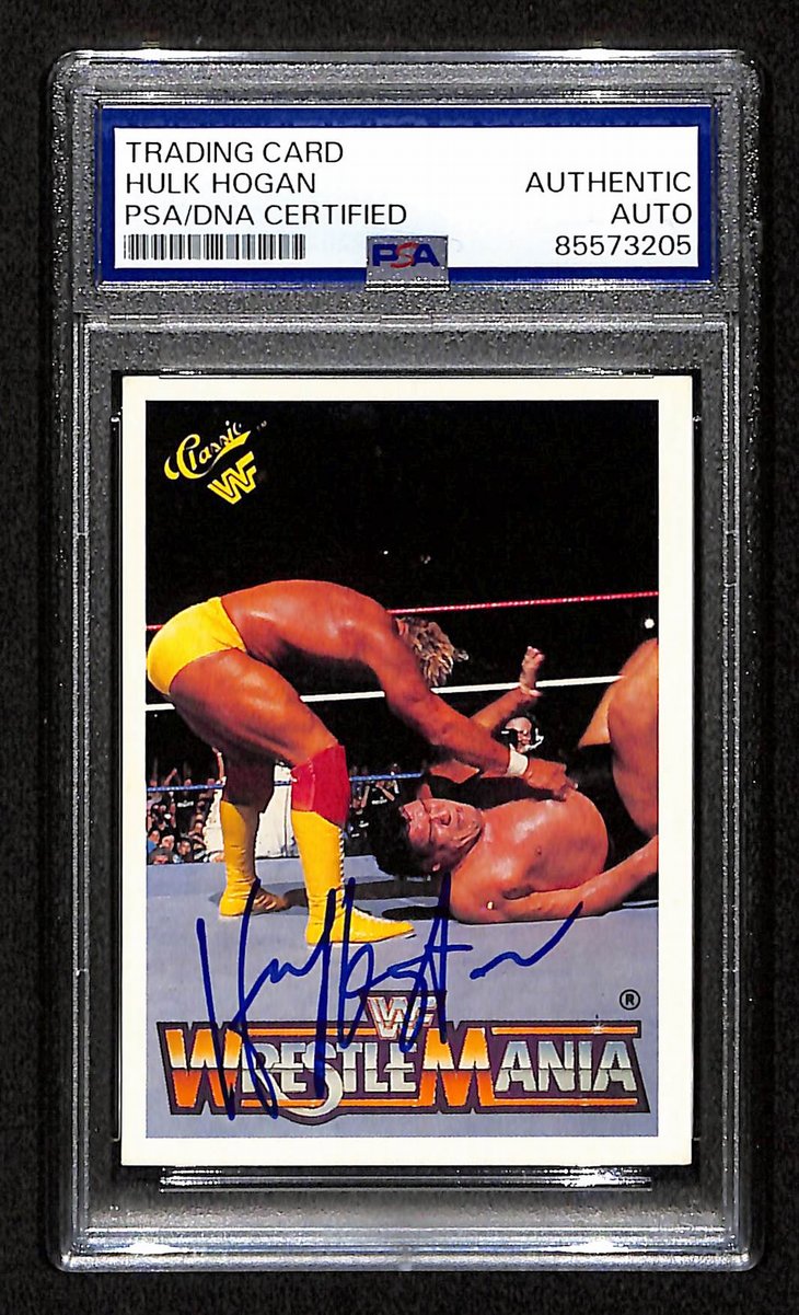 Hulk Hogan Signed/Auto 1990 Classic Wrestlemania III Card #27 PSA/DNA 198776
