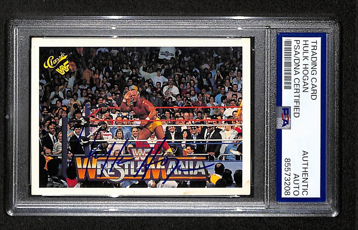 Hulk Hogan Signed/Auto 1990 Classic Wrestlemania IV Card #41 PSA/DNA 198777