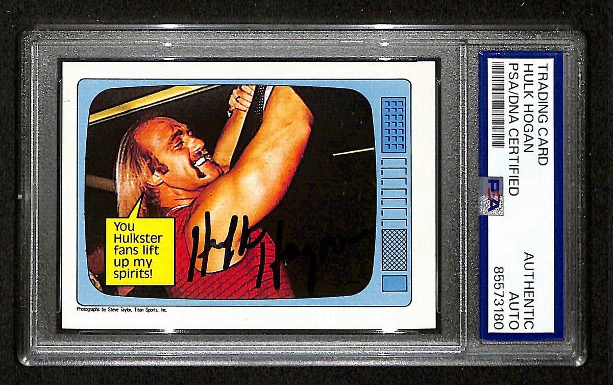 Hulk Hogan Signed/Autographed On Card 1985 TOPPS WWF Card #225 PSA/DNA 198801