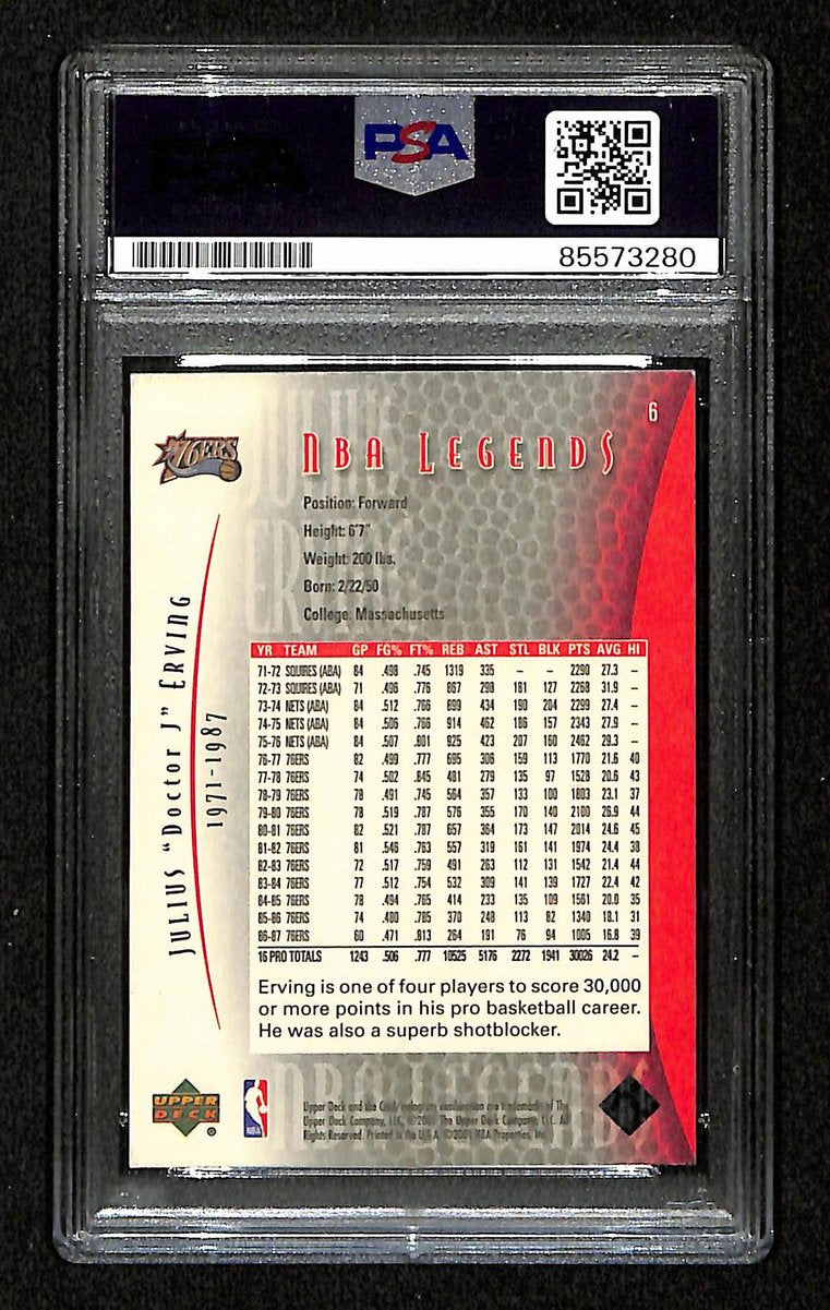 Julius Erving HOF Signed/Auto On Card 2000 Upper Deck Card #5 PSA/DNA 198810