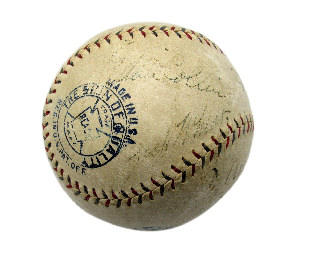 Babe Ruth/Eddie Collins/Zack Wheat/Ty Cobb Signed/Auto OAL Baseball JSA 198536