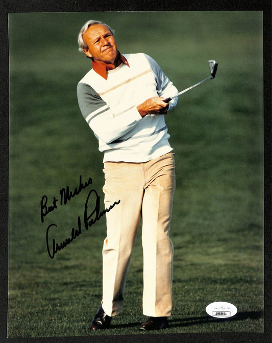 Arnold Palmer Signed/Inscribed 8x10 Photo PGA Masters Champ JSA 198830