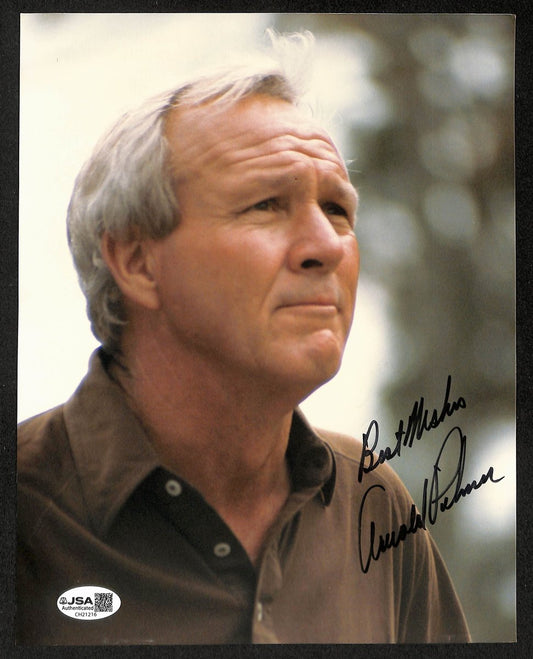 Arnold Palmer Signed/Inscribed 8x10 Photo PGA Masters Champ JSA 198833