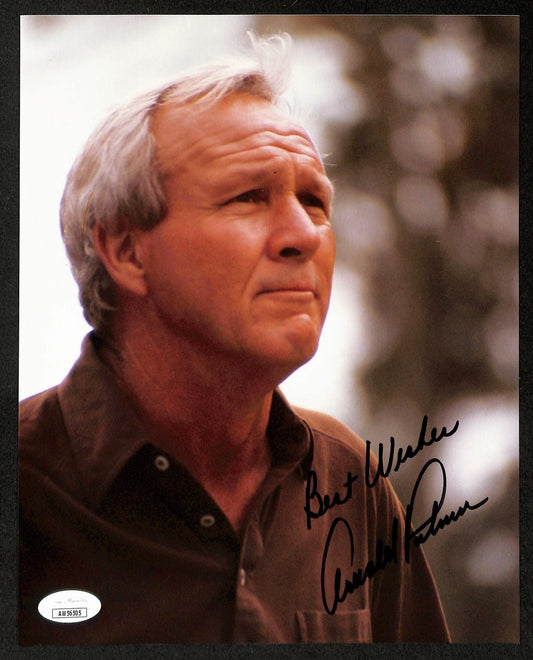 Arnold Palmer Signed/Inscribed 8x10 Photo PGA Masters Champ JSA 198837