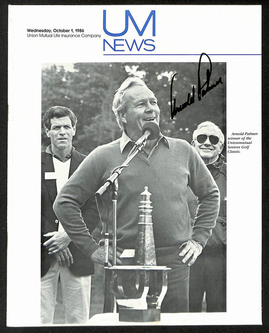 Arnold Palmer Signed/Auto 8x10 1986 Union Mutual Magazine Photo JSA 198838