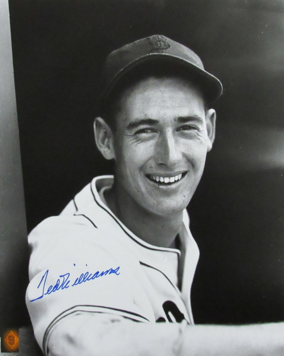 Ted Williams HOF Signed/Autographed 16x20 B/W Photo Boston Red Sox TWF 198507
