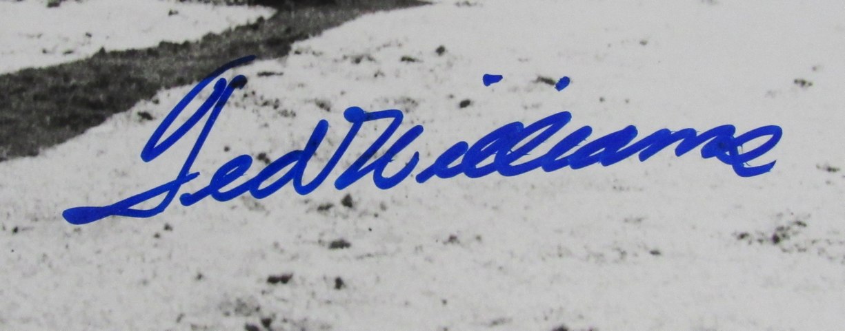 Ted Williams HOF Signed/Autographed 16x20 B/W Photo Boston Red Sox TWF 198513
