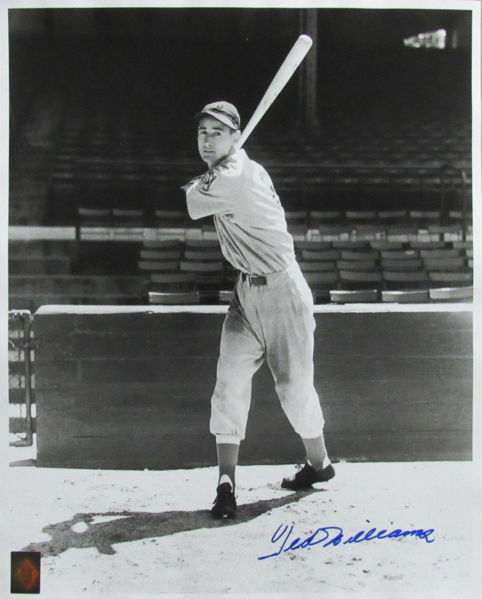 Ted Williams HOF Signed/Autographed 16x20 B/W Photo Boston Red Sox TWF 198514