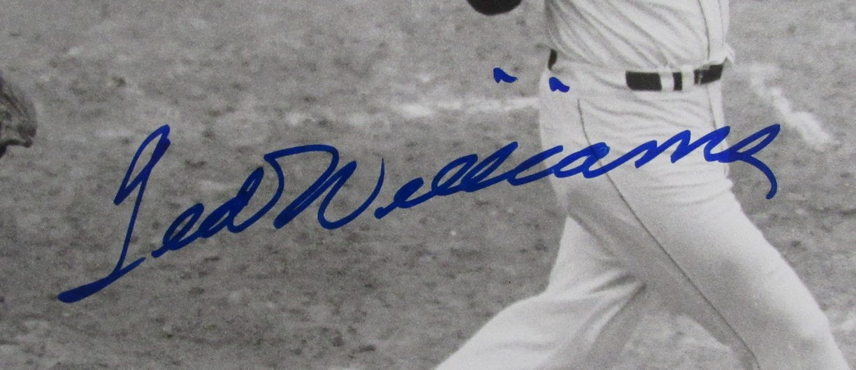 Ted Williams HOF Signed/Autographed 16x20 B/W Photo Boston Red Sox TWF 198521