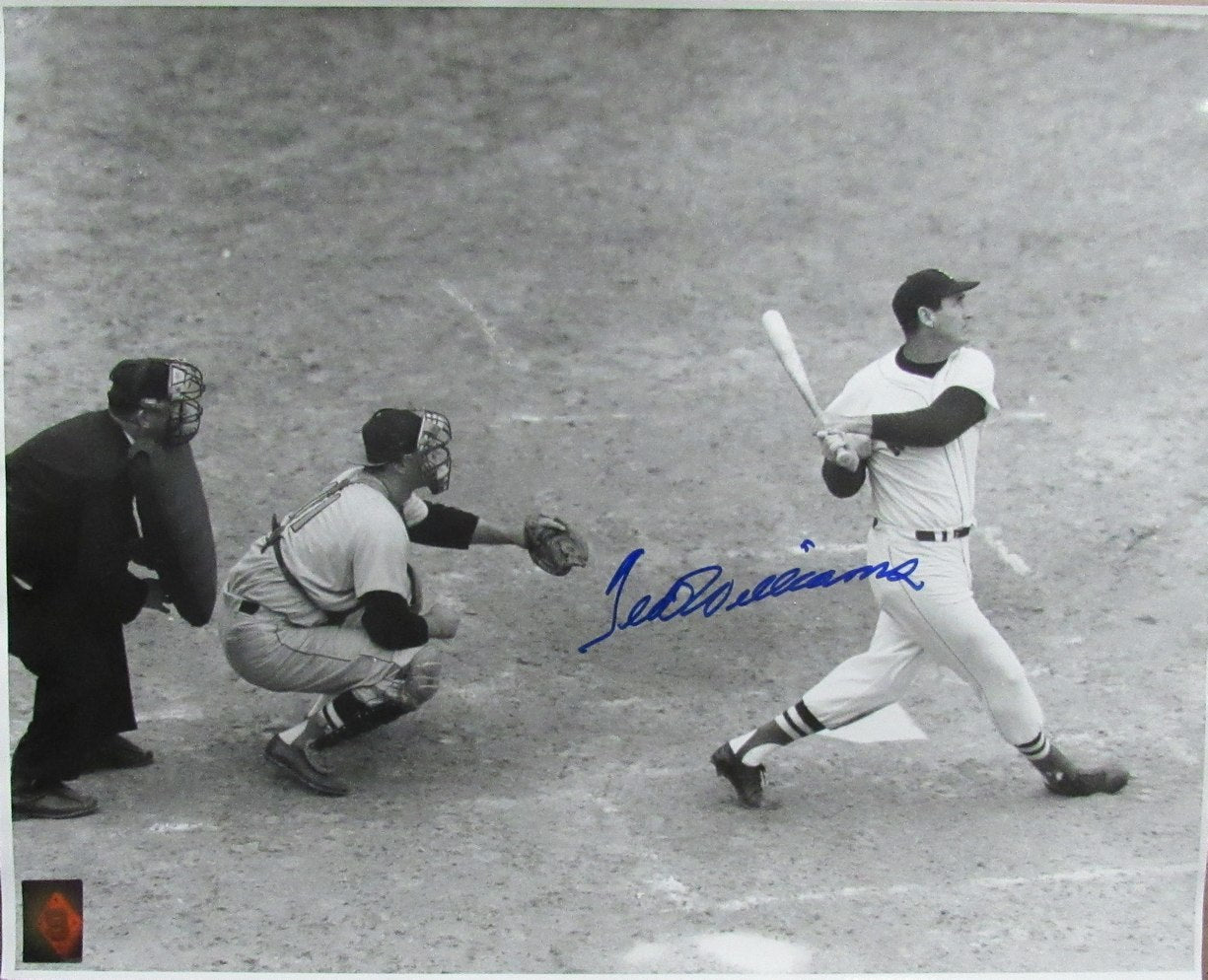 Ted Williams HOF Signed/Autographed 16x20 B/W Photo Boston Red Sox TWF 198522