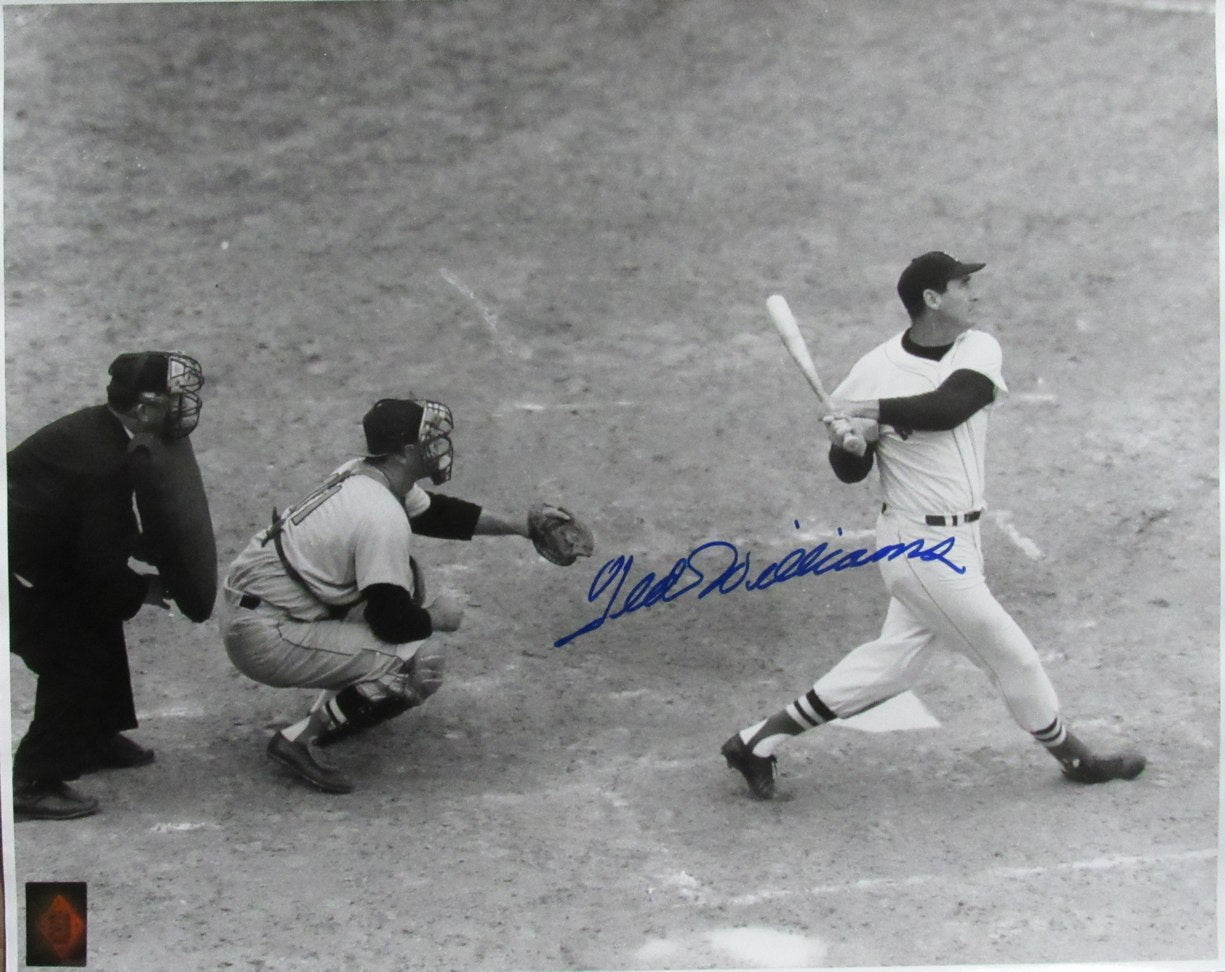 Ted Williams HOF Signed/Autographed 16x20 B/W Photo Boston Red Sox TWF 198523