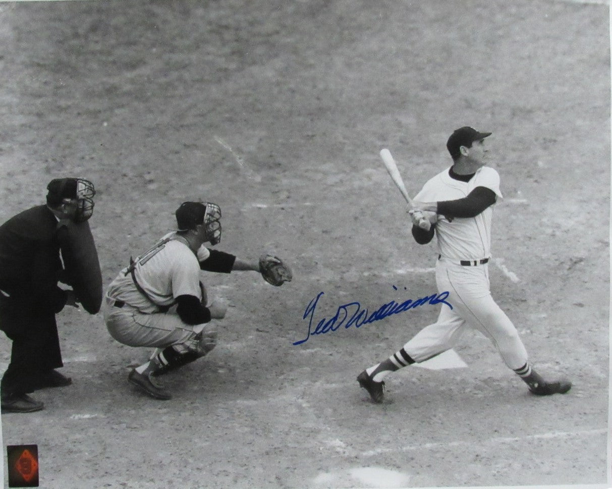 Ted Williams HOF Signed/Autographed 16x20 B/W Photo Boston Red Sox TWF 198524